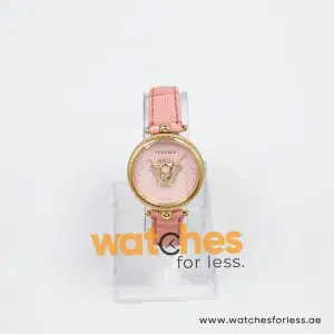 Alternative view of Versace Women’s Quartz Swiss Made Pink Leather Strap Pink Dial 34mm Watch VCO030017 (Shelf Leftover)