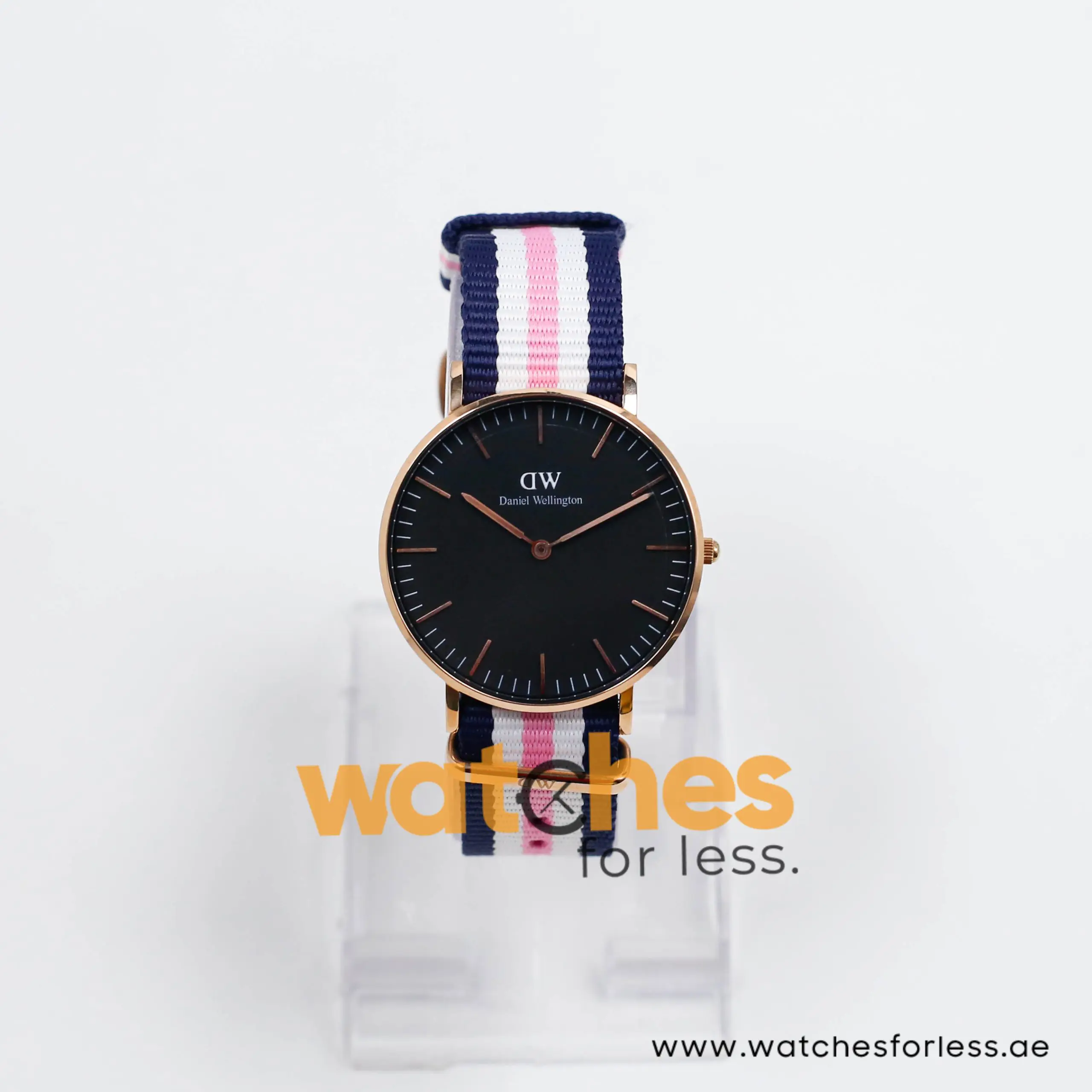 Daniel Wellington Women’s Quartz Multi Nylon Strap Black Dial 36mm Watch DW00100148 (Shelf Leftover)