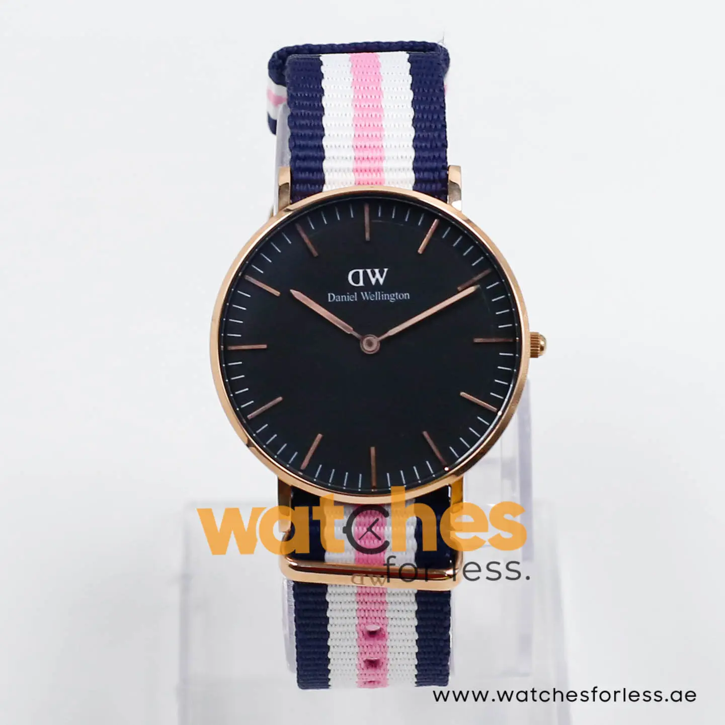 Daniel Wellington Women’s Quartz Multi Nylon Strap Black Dial 36mm Watch DW00100148 (Shelf Leftover)