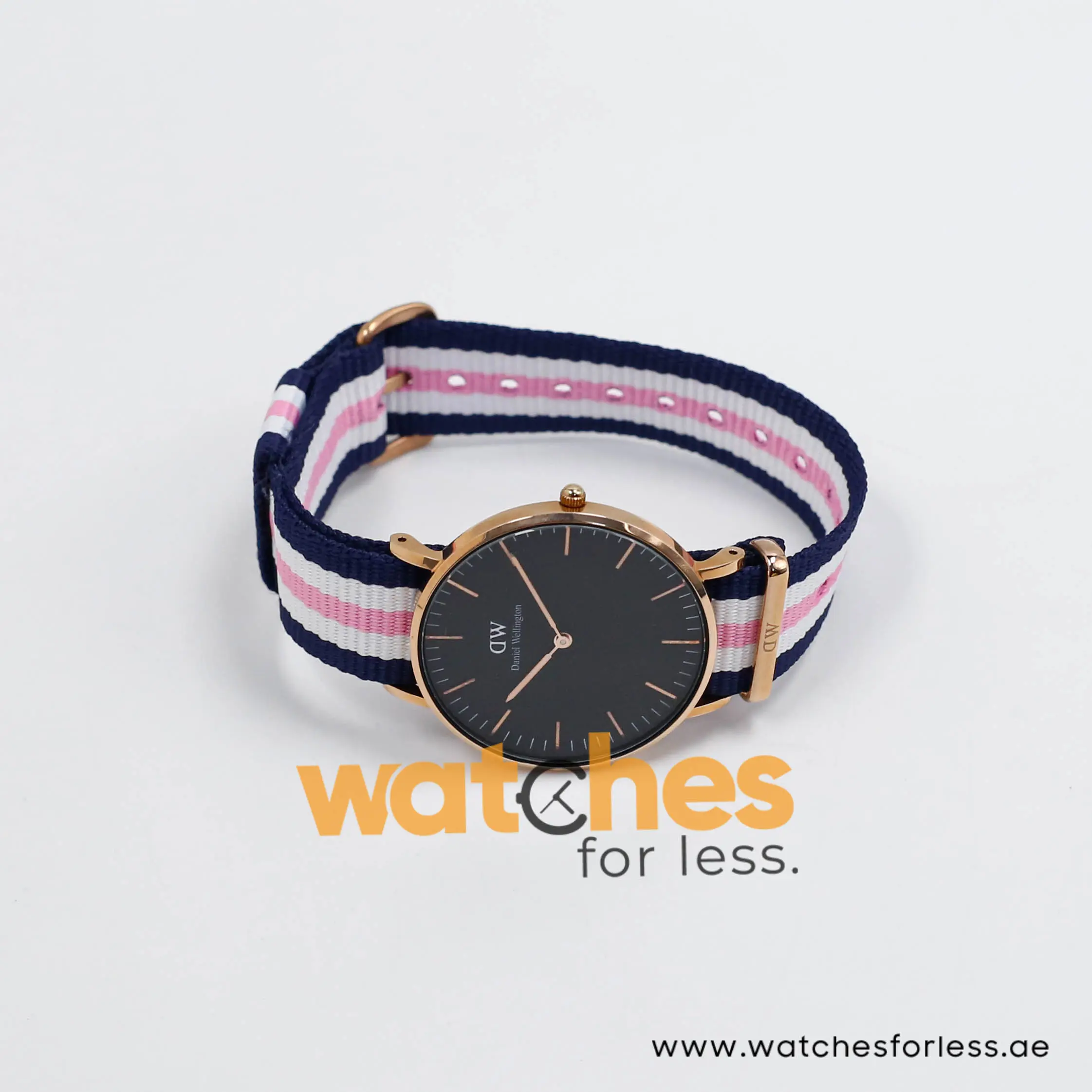 Daniel Wellington Women’s Quartz Multi Nylon Strap Black Dial 36mm Watch DW00100148 (Shelf Leftover)