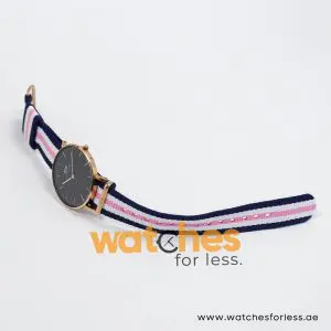 Daniel Wellington Women’s Quartz Multi Nylon Strap Black Dial 36mm Watch DW00100148 (Shelf Leftover)