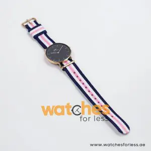 Daniel Wellington Women’s Quartz Multi Nylon Strap Black Dial 36mm Watch DW00100148 (Shelf Leftover)