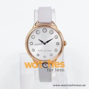 Marc by Marc Jacobs Women’s Quartz Grey Leather Strap Silver Dial 36mm Watch MJ1478 (Shelf Leftover)
