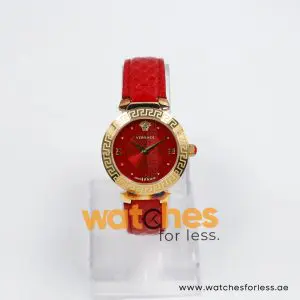 Alternative view of Versace Women’s Quartz Swiss Made Red Leather Strap Red Dial 35mm Watch V16080017 (Shelf Leftover)