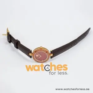 Alternative view of Versace Women’s Quartz Swiss Made Dark Brown Leather Strap Red Dial 30mm Watch VK7050013-2 (Shelf Leftover)