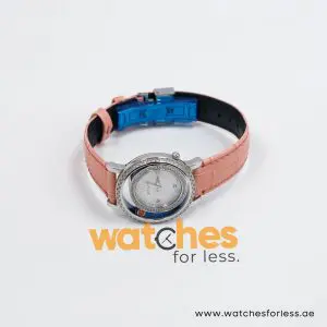 Versace Women’s Quartz Swiss Made Pink Leather Strap White Dial 33mm Watch VDA050014 (Shelf Leftover)