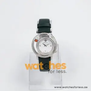 Alternative view of Versace Women’s Quartz Swiss Made Dark Green Leather Strap White Dial 33mm Watch VDA050014-1 (Shelf Leftover)