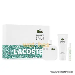 LACOSTE EAU DE LACOSTE L.12.12 WHITE MEN SET EDT 100ML + EDT 7.5ML + SHOWER GEL 100ML GIFT SET (WFL Ref GS0492)
