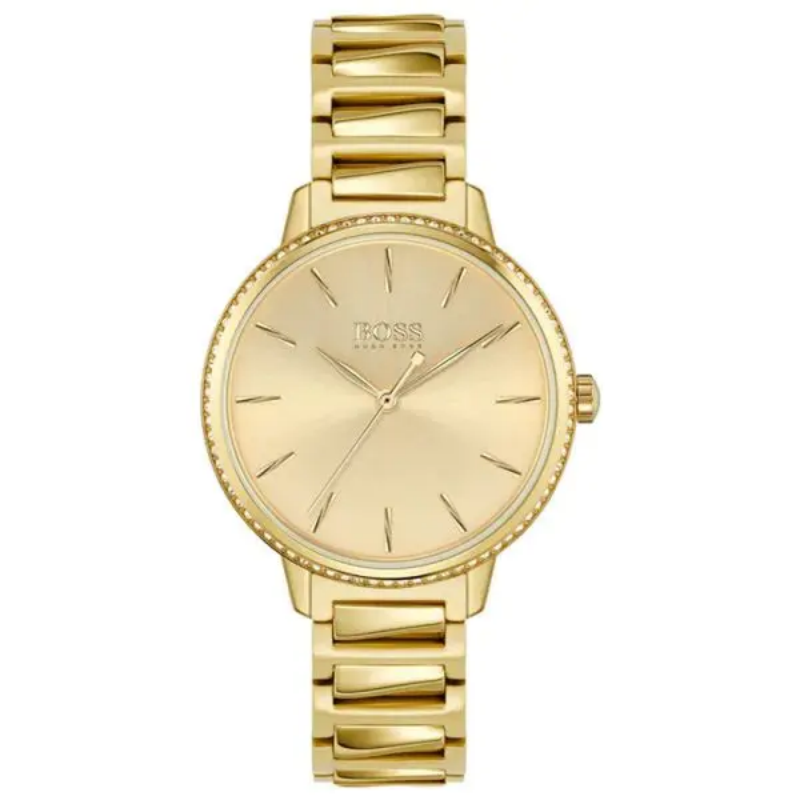 Hugo Boss Women’s Quartz Gold Stainless Steel Gold Dial 34mm Watch 1502541
