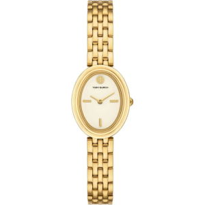 Tory Burch Women’s Quartz Gold Stainless Steel Beige Dial 22mm Watch TBW6032