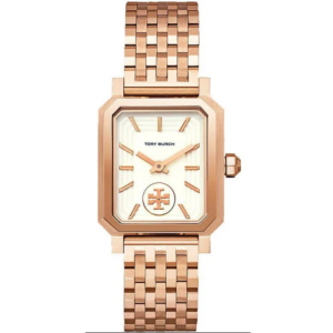 Tory Burch Women’s Quartz Rose Gold Stainless Steel Cream Dial 27mm Watch TBW1502