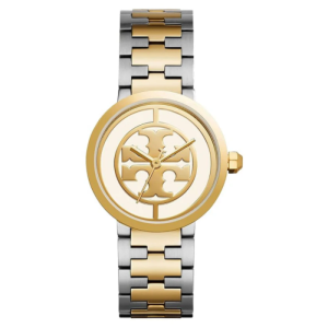 Tory Burch Women’s Quartz Two-Tone Stainless Steel Cream Dial 36mm Watch TBW4027 (Shelf Leftover)