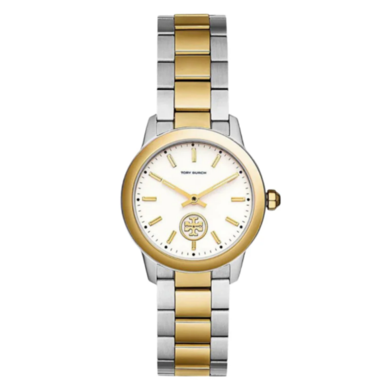 Tory Burch Women’s Quartz Two-Tone Stainless Steel Cream Dial 32mm Watch TBW1306