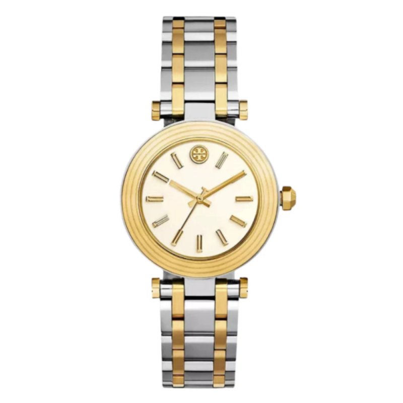 Tory Burch Women’s Quartz Two-Tone Stainless Steel Cream Dial 28mm Watch TBW9014