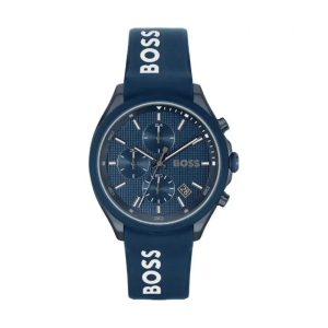 Hugo Boss Velocity Men’s Chronograph Quartz Blue Silicone Strap Blue Dial 44mm Watch 1514061