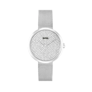 Hugo Boss Women’s Quartz Silver Stainless Steel Silver Pave Dial 36mm Watch 1502657