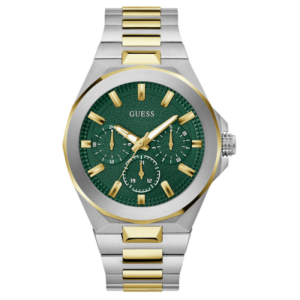 Guess Men’s Quartz Two-Tone Stainless Steel Green Dial 46mm Watch GW0798G3