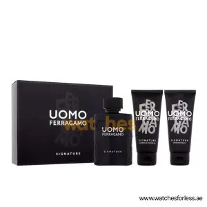 SALVATORE FERRAGAMO FERRAGAMO UOMO SIGNATURE MEN EDP 100ML+SG 100ML+AS 100ML GIFT SET (WFL Ref GS0097)