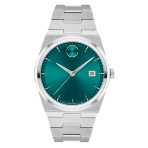 Movado Men’s Quartz Swiss Made Silver Stainless Steel Sea Green Dial 40mm Watch 3601222