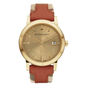 Burberry Women’s Swiss Made Quartz Multi Color Leather Strap Beige Dial 32mm Watch BU9016