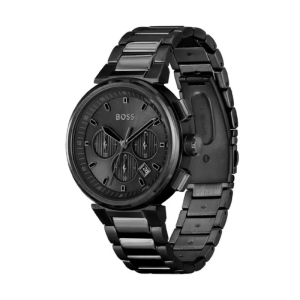 Alternative view of Hugo Boss Men’s Chronograph Quartz Black Stainless Steel Black Dial 44mm Watch 1514001