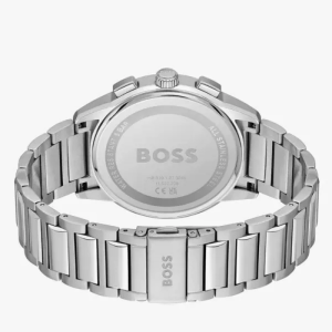 Hugo Boss Men’s Chronograph Quartz Silver Stainless Steel Blue Dial 43mm Watch 1513927