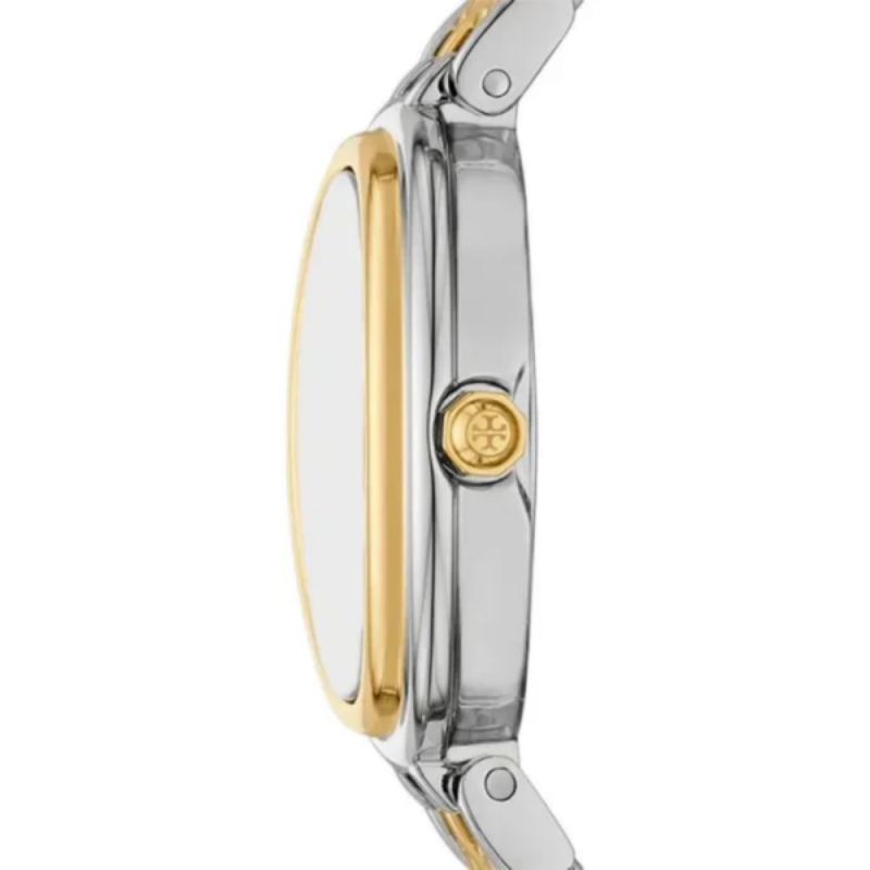 Tory Burch Women’s Quartz Two-Tone Stainless Steel Beige Dial 22mm Watch TBW6033