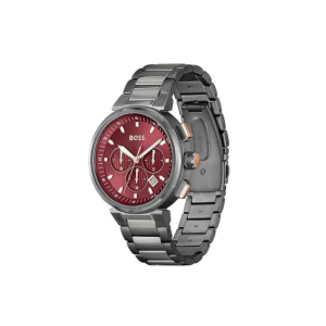 Alternative view of Hugo Boss Men’s Chronograph Quartz Gunmetal Stainless Steel Red Dial 44mm Watch 1514000