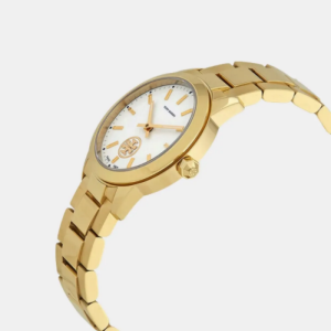 Tory Burch Women’s Quartz Gold Stainless Steel Cream Dial 32mm Watch TBW1300