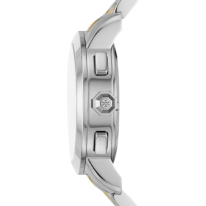Tory Burch Women’s Chronograph Quartz Two-Tone Stainless Steel Gold Dial 37mm Watch TBW1052