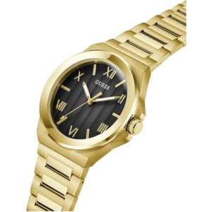 Guess Men’s Quartz Gold Stainless Steel Black Dial 44mm Watch GW0789G2