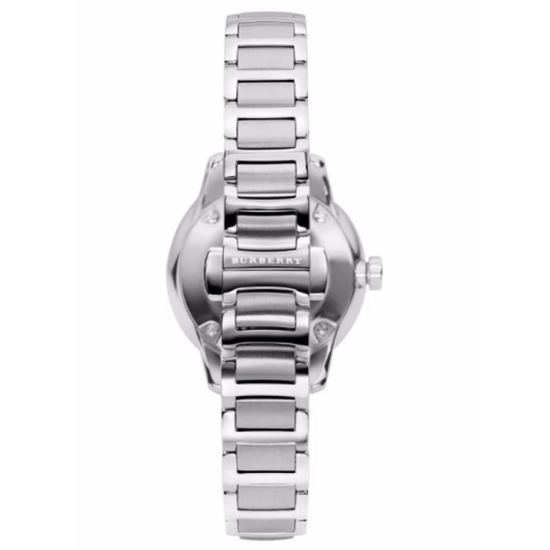 Burberry Women’s Swiss Made Quartz Silver Stainless Steel White Dial 32mm Watch BU10108