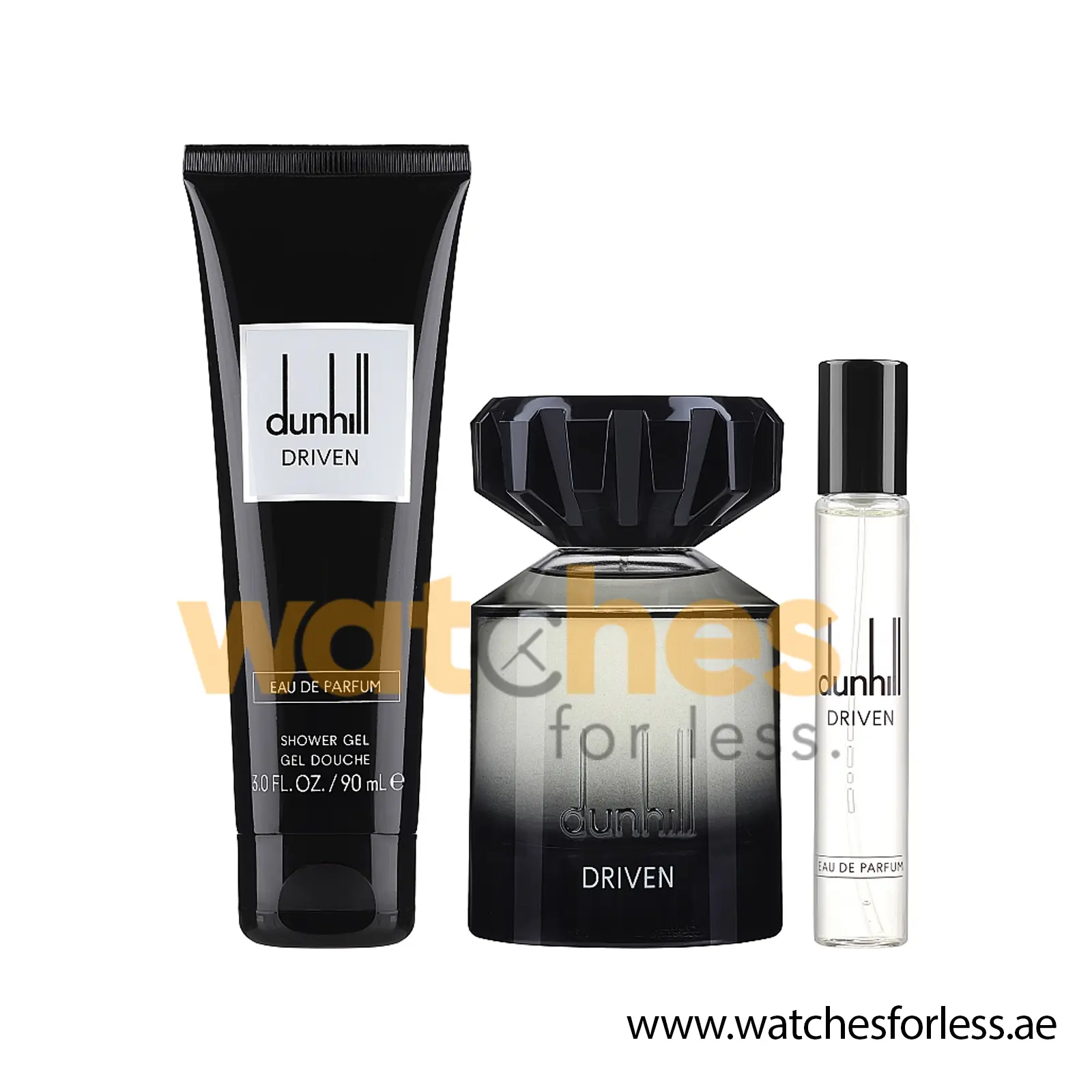 DUNHILL DRIVEN BLACK MEN'S SET EDP 100ML+15+S/G 90ML GIFT SET (WFL Ref GS0033)