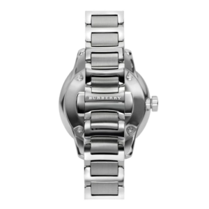 Burberry Women’s Swiss Made Quartz Silver Stainless Steel Pink Dial 32mm Watch BU10111