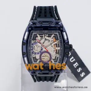 Alternative view of Guess Men’s Quartz Navy Blue Silicone Strap Navy Blue Dial 44mm Watch GW0499G1-2 (Shelf Leftover)