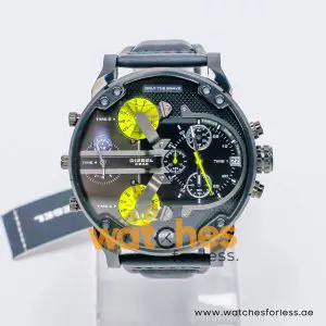 Alternative view of Diesel Men’s Quartz Black Leather Strap Black Dial 57mm (Four Time Zone) Watch DZ7311-1 (Shelf Leftover)