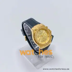 Guess Women’s Quartz Black Silicone Strap Champagne Dial 39mm Watch GW0030L2-1 (Shelf Leftover) - Image 4