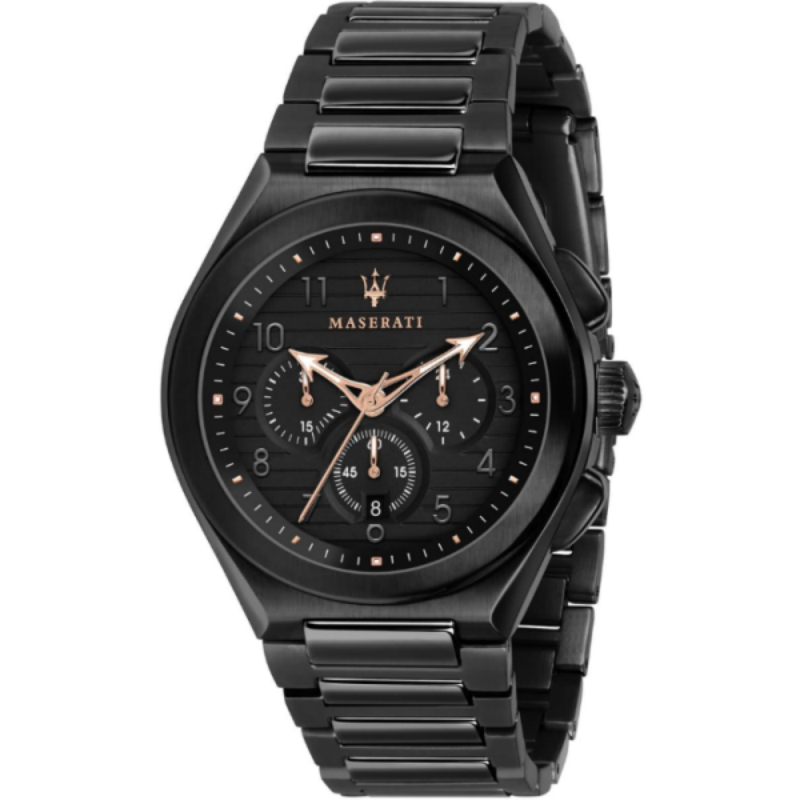 Maserati Men’s Chronograph Quartz Black Stainless Steel Black Dial 43mm Watch R8873639003