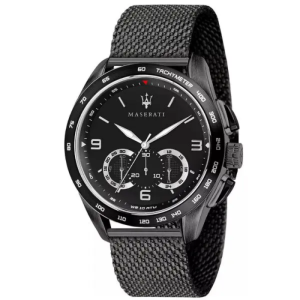 Maserati Men’s Chronograph Quartz Black Stainless Steel Black Dial 45mm Watch R8873612031