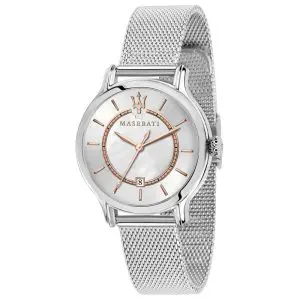 Maserati Women's Quartz Silver Stainless Steel Mother Of Pearl Dial 34mm Watch R8853118504