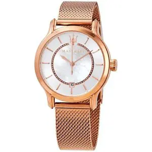 Maserati Women's Quartz Rose Gold Stainless Steel Mother Of Pearl Dial 34mm Watch R8853118506