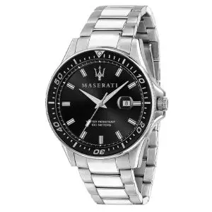 Maserati Men’s Quartz Silver Stainless Steel Black Dial 44mm Watch R8853140002