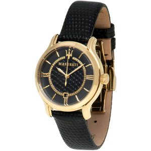 Maserati Women's Quartz Black Leather Strap Black Dial 34mm Watch R8851118501