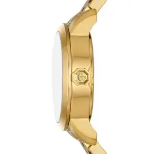 Tory Burch Women’s Quartz Gold Stainless Steel White Dial 34mm Watch TBW1053