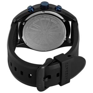 Maserati Men’s Chronograph Quartz Black Rubber Strap Black Dial 45mm Watch R8871612006
