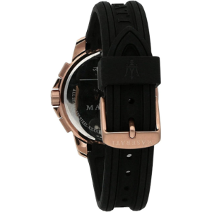 Maserati Men’s Chronograph Quartz Black Silicone Strap Black Dial 44mm Watch R8851123008