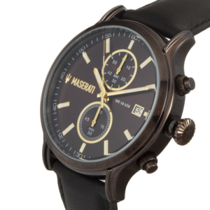 Maserati Men’s Chronograph Quartz Brown Leather Strap Brown Dial 43mm Watch R8871618006