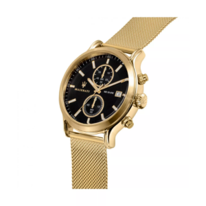 Maserati Men’s Chronograph Quartz Gold Stainless Steel Black Dial 42mm Watch R8873618007