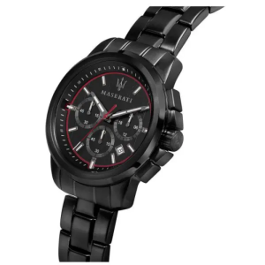 Maserati Men’s Chronograph Quartz Black Stainless Steel Black Dial 44mm Watch R8873621014
