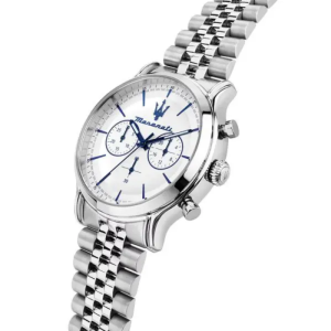 Maserati Men’s Chronograph Quartz Silver Stainless Steel White Dial 42mm Watch R8873618034
